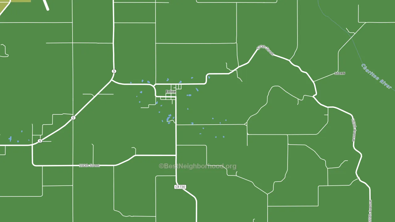 Exline, IA block-group voter-turnout map