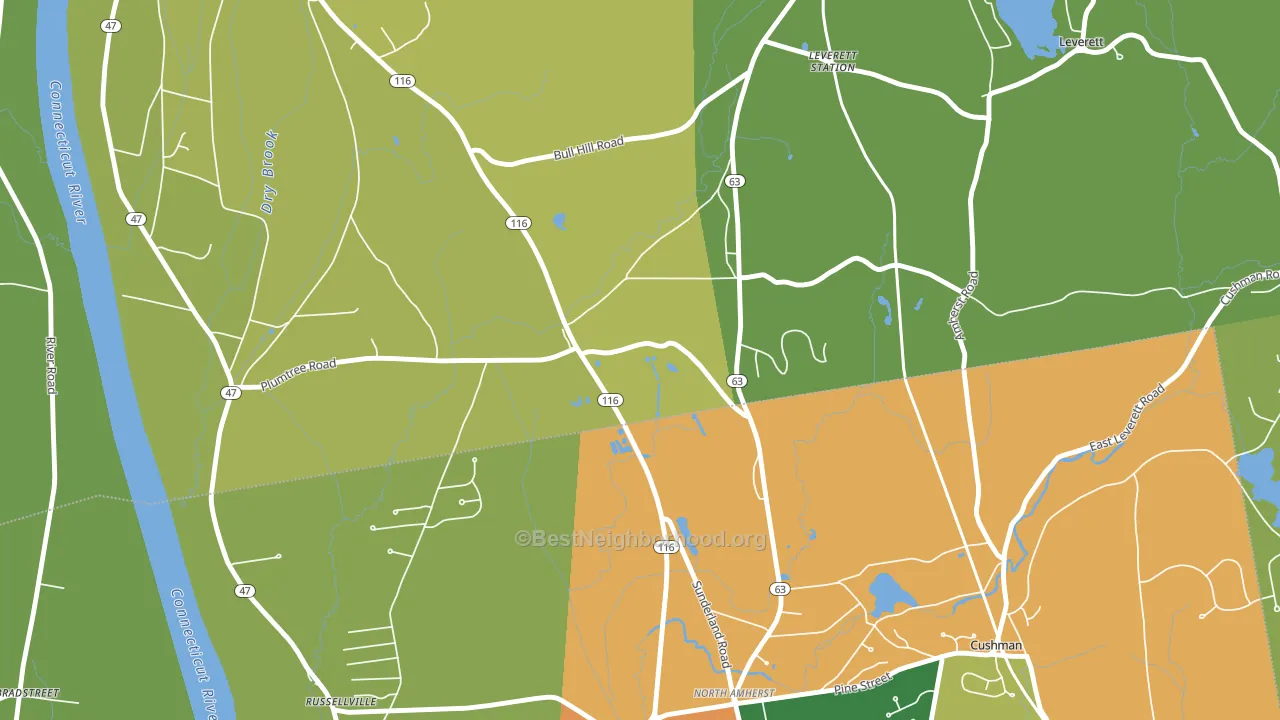 Factory Hollow, MA block-group voter-turnout map