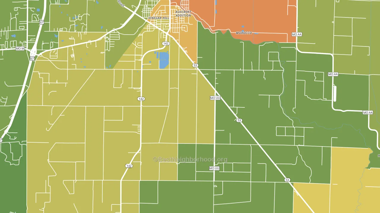 Fagus, MO block-group voter-turnout map