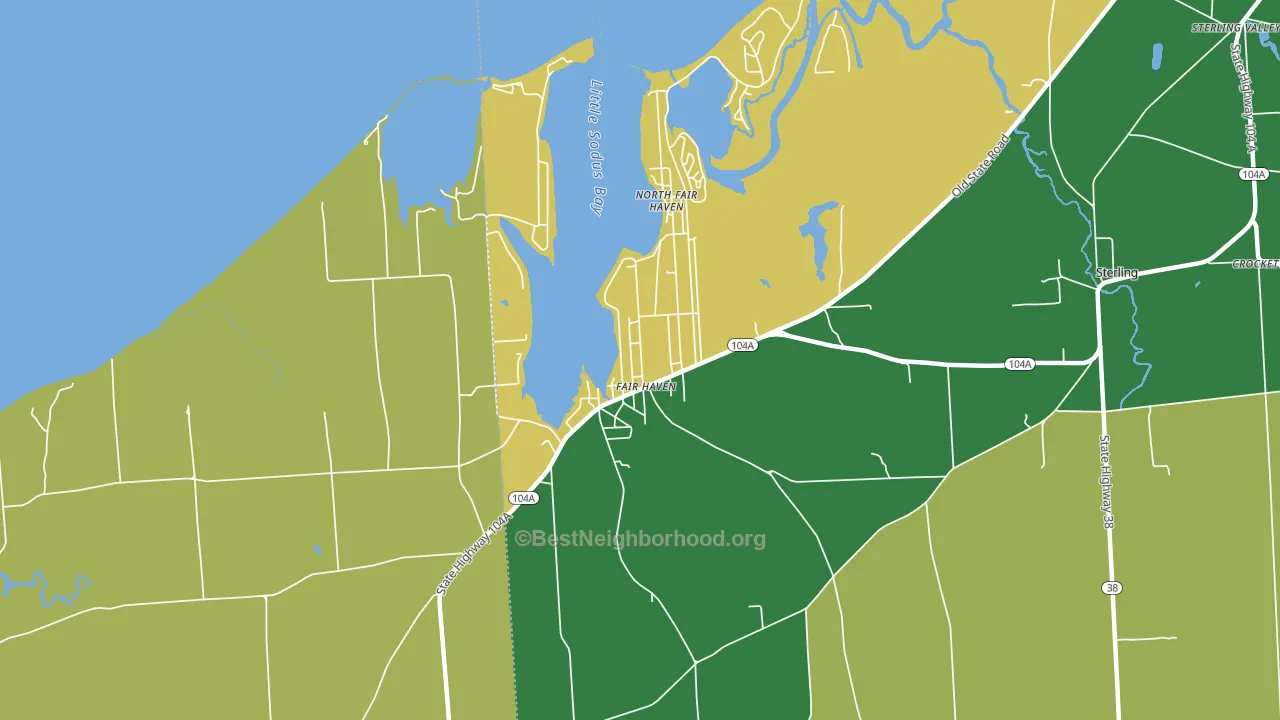 Fair Haven, NY block-group voter-turnout map