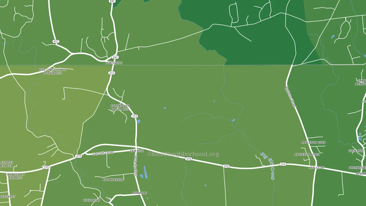 Fair Hill, MD block-group voter-turnout map