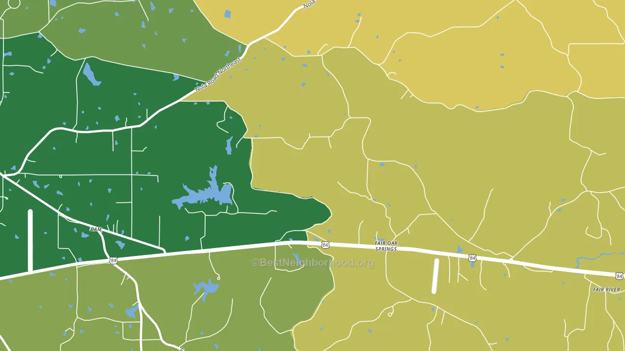 Fair Oak Springs, MS block-group voter-turnout map