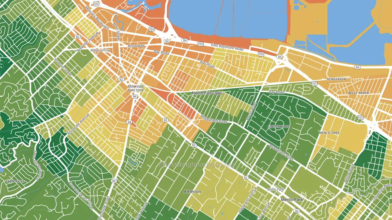 Fair Oaks, North Fair Oaks, CA block-group voter-turnout map