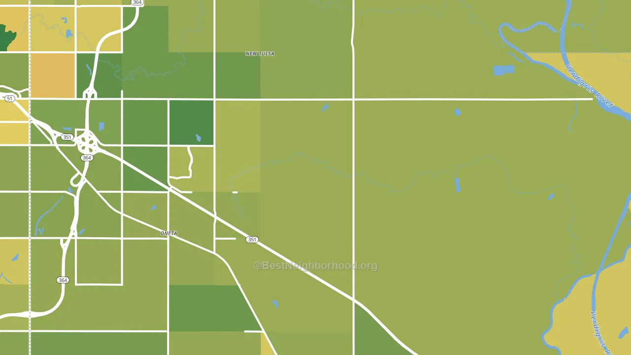 Fair Oaks, OK block-group voter-turnout map