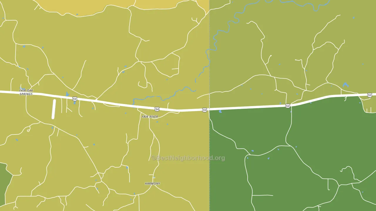 Fair River, MS block-group voter-turnout map