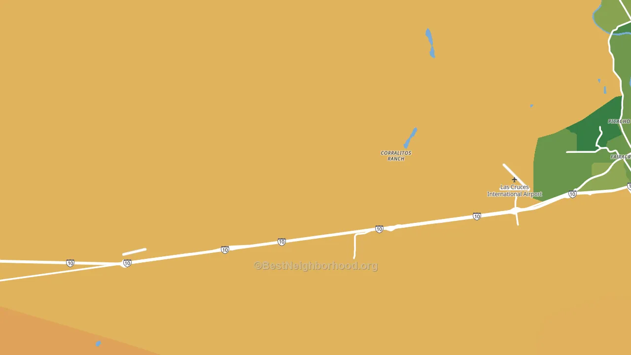 Fairacres, NM block-group voter-turnout map