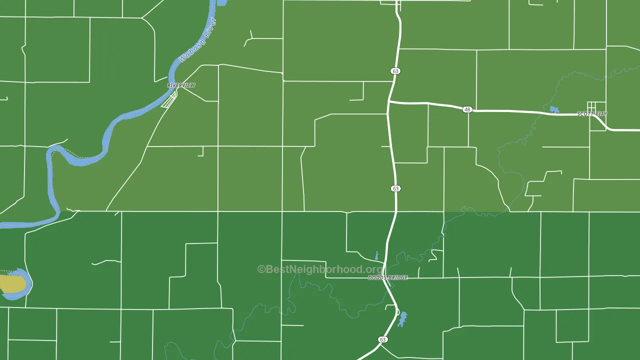 Fairbanks, IN block-group voter-turnout map