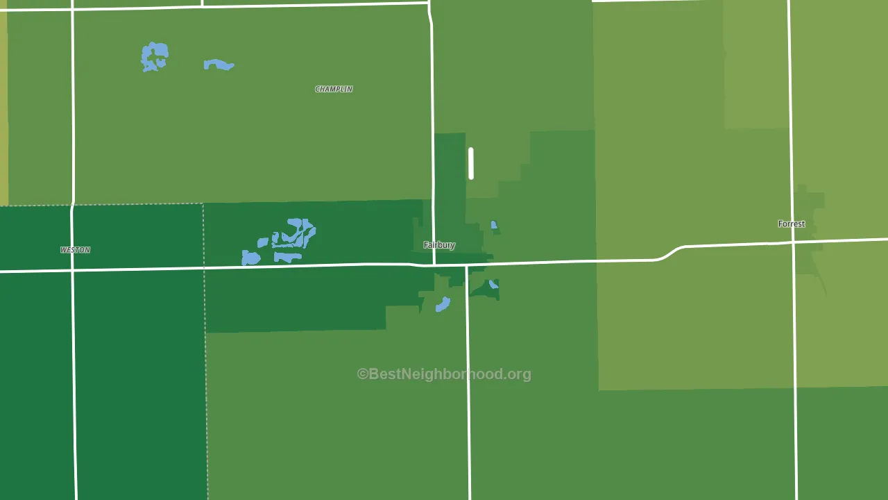 Fairbury, IL block-group voter-turnout map