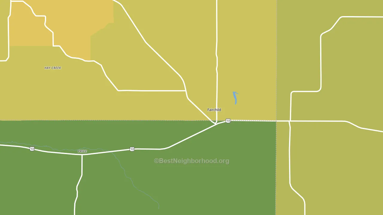 Fairchild, WI block-group voter-turnout map