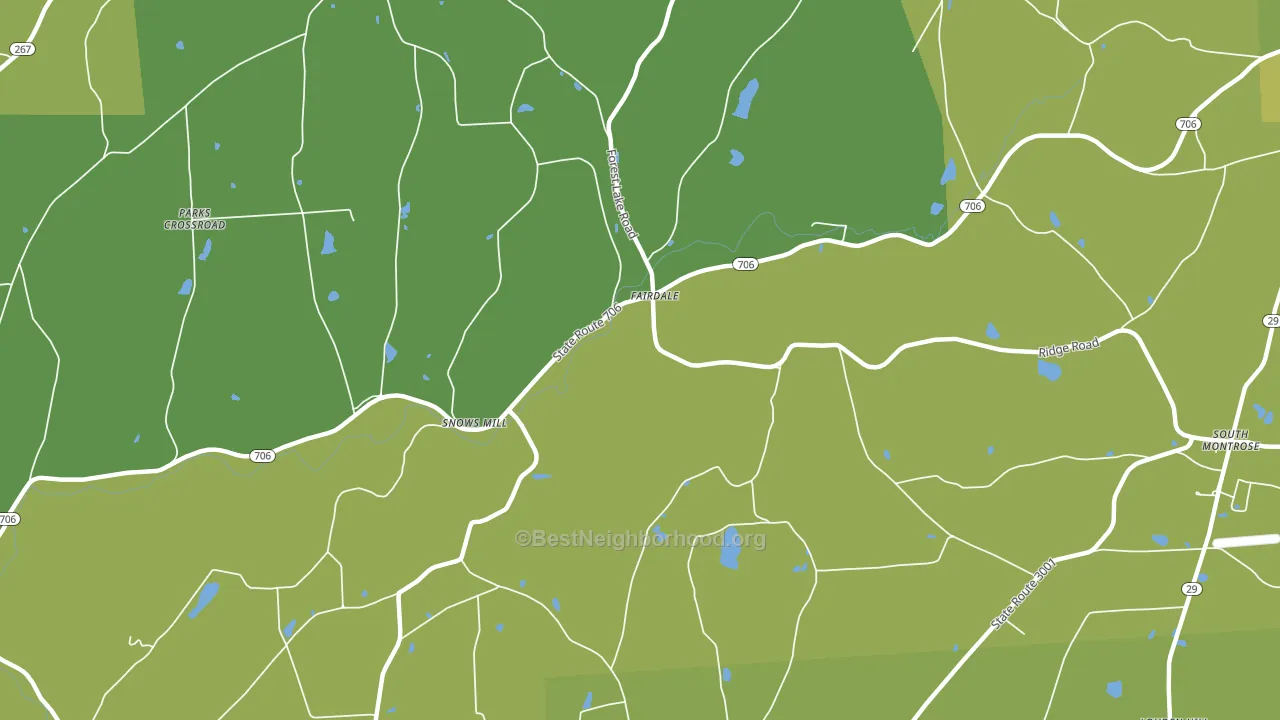 Fairdale, PA block-group voter-turnout map