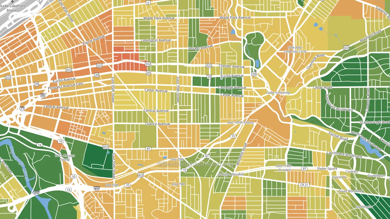 Fairfax, Cleveland, OH block-group voter-turnout map