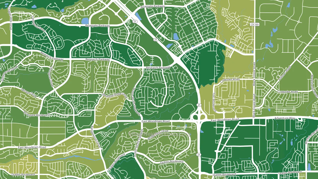 Fairfax, Colorado Springs, CO block-group voter-turnout map