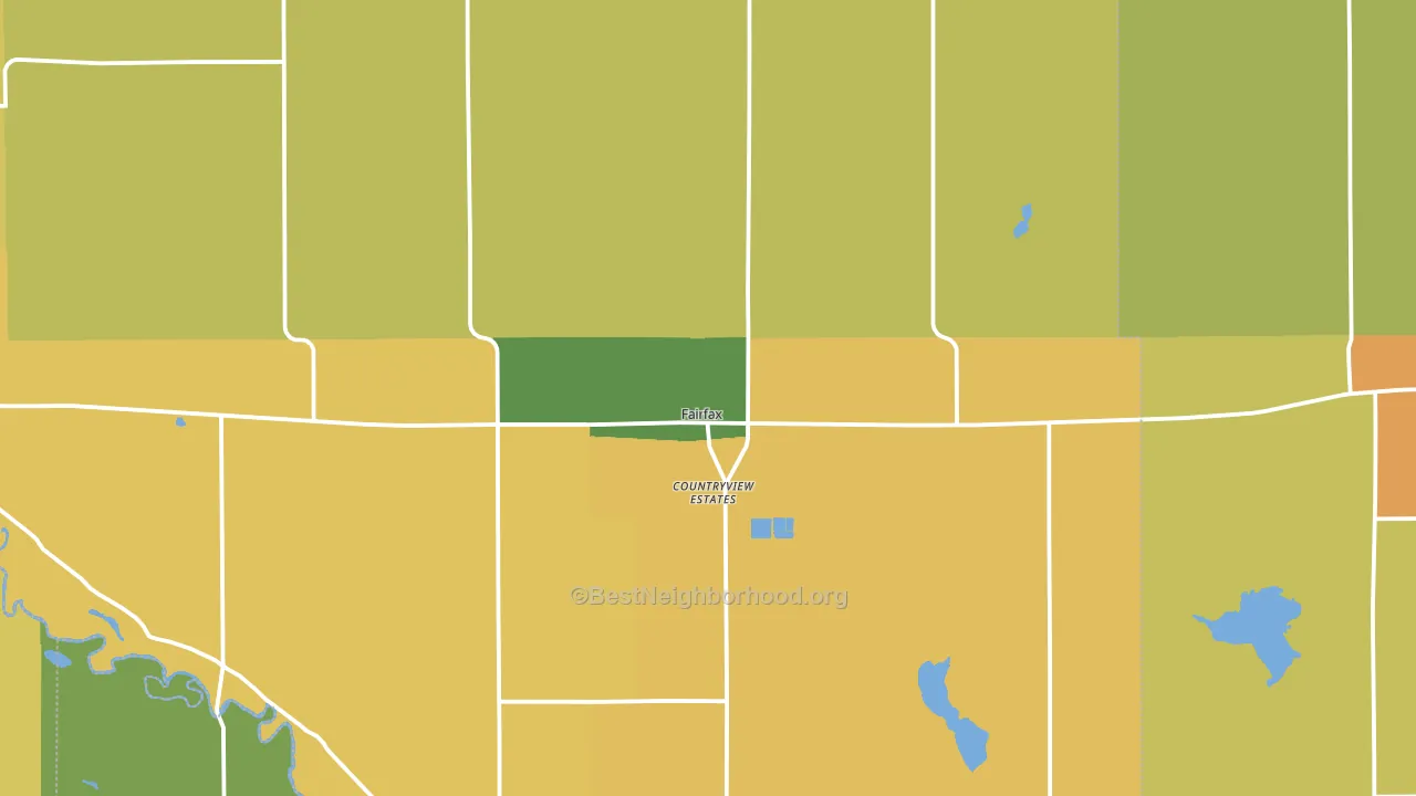 Fairfax, MN block-group voter-turnout map