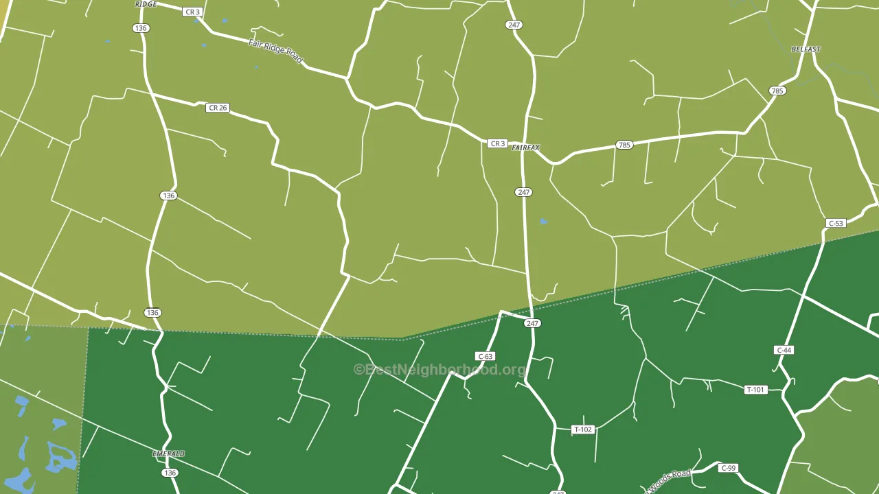 Fairfax, OH block-group voter-turnout map