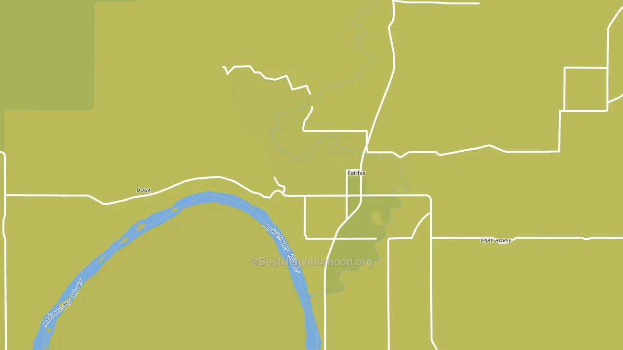 Fairfax, OK block-group voter-turnout map