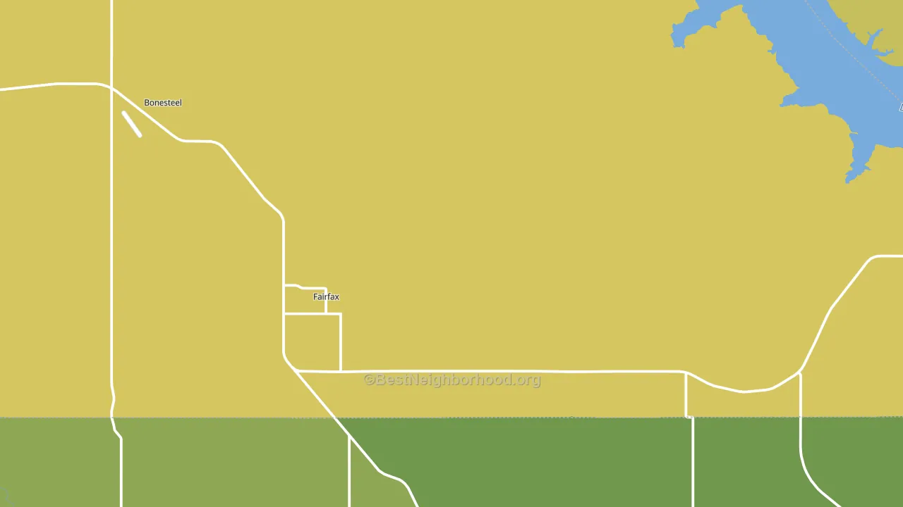 Fairfax, SD block-group voter-turnout map