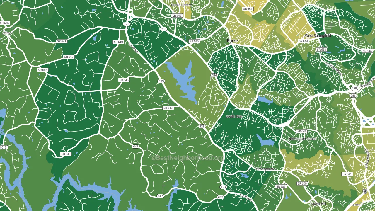 Fairfax Station, VA block-group voter-turnout map