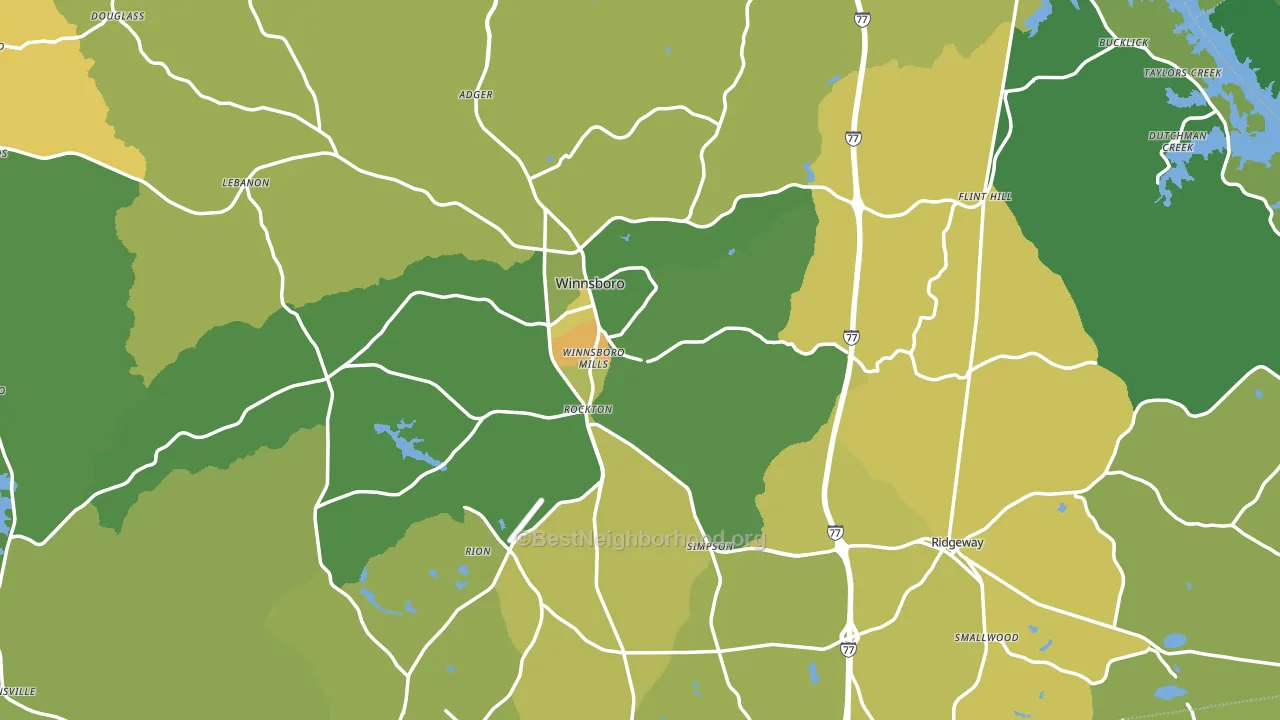 Fairfield County, SC block-group voter-turnout map