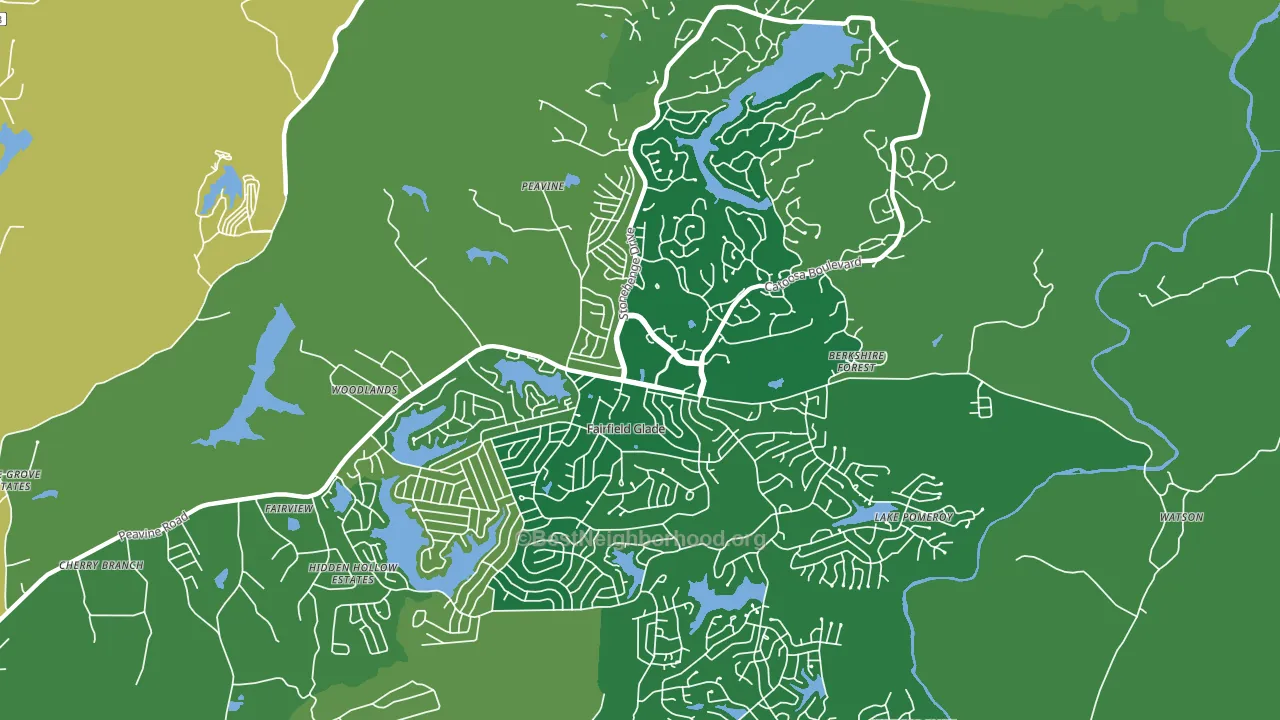 Fairfield Glade, TN block-group voter-turnout map