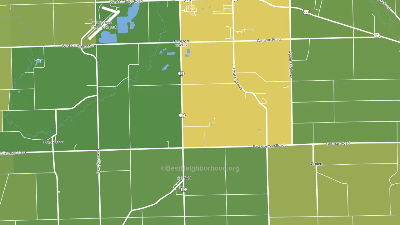 Fairfield, MI block-group voter-turnout map
