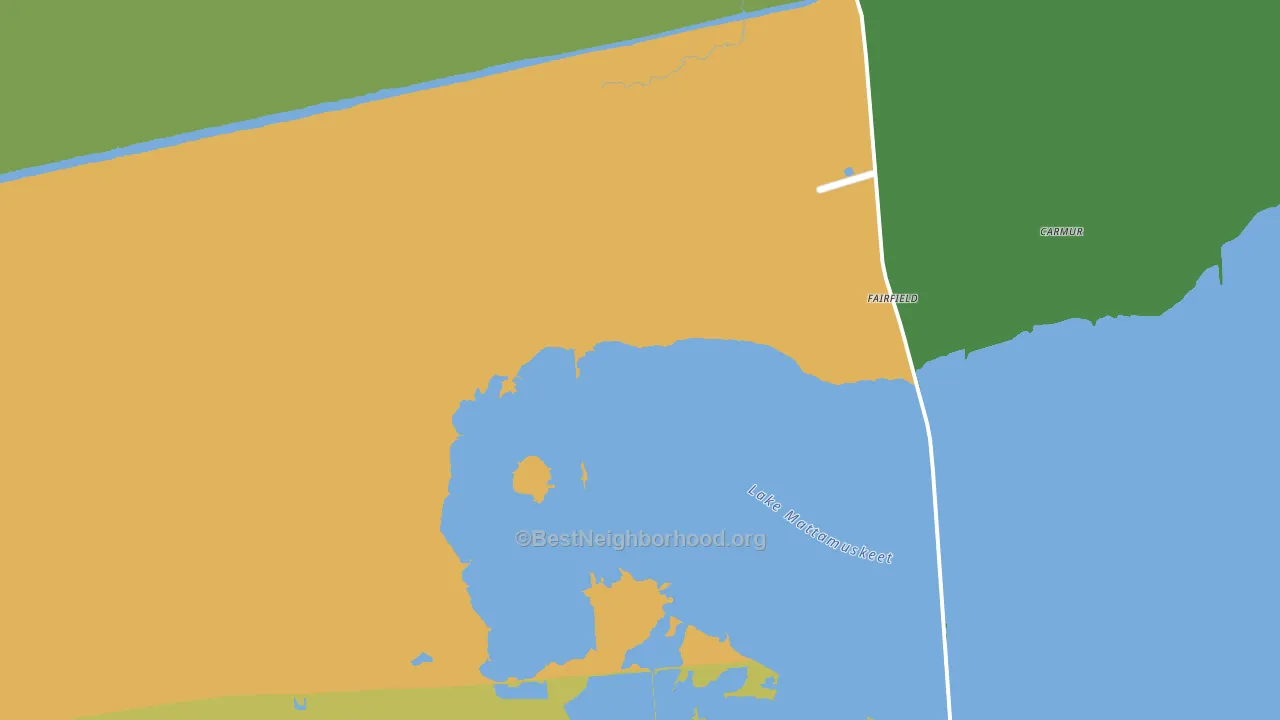 Fairfield, NC block-group voter-turnout map