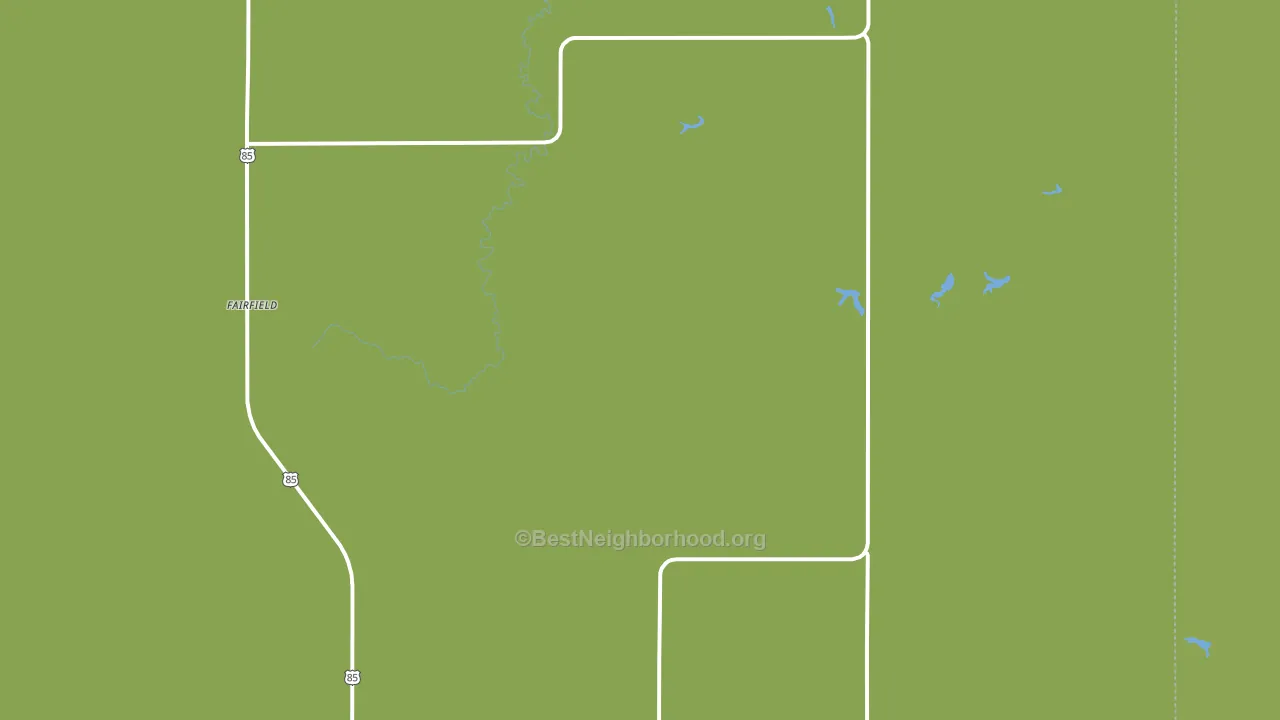 Fairfield, ND block-group voter-turnout map