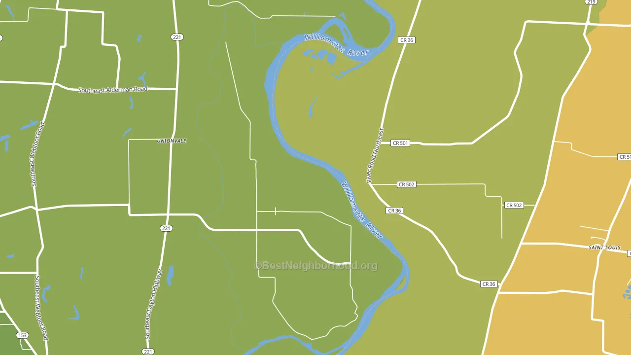 Fairfield, OR block-group voter-turnout map