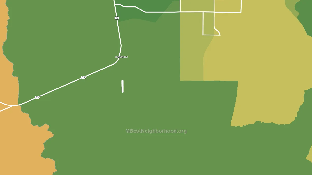 Fairfield, UT block-group voter-turnout map