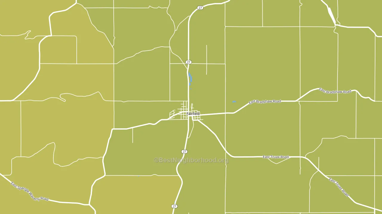 Fairfield, WA block-group voter-turnout map