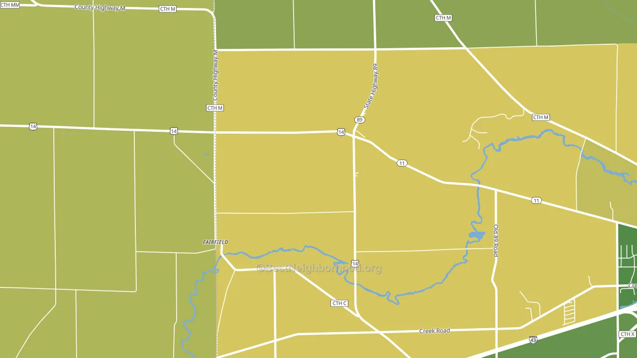 Fairfield, WI block-group voter-turnout map