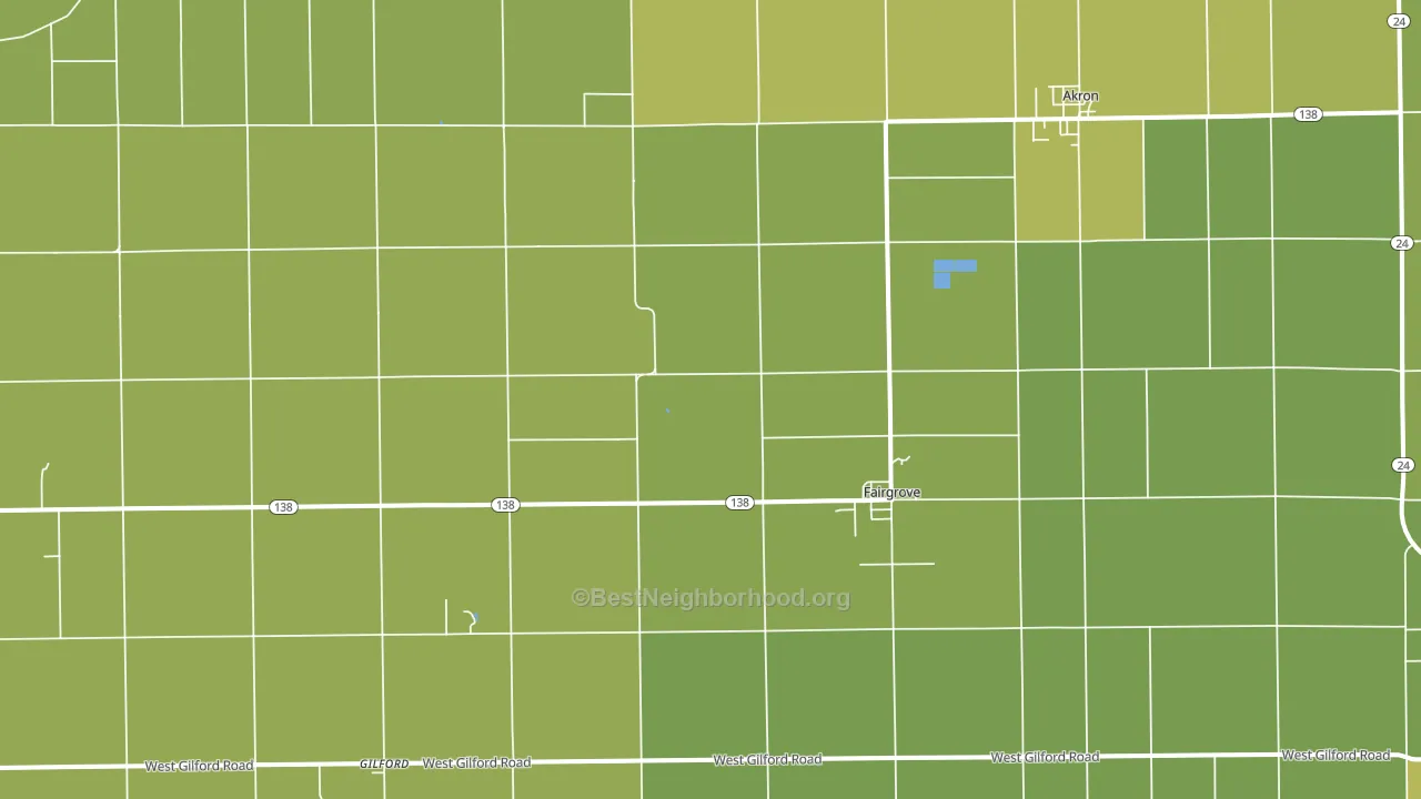 Fairgrove, MI block-group voter-turnout map