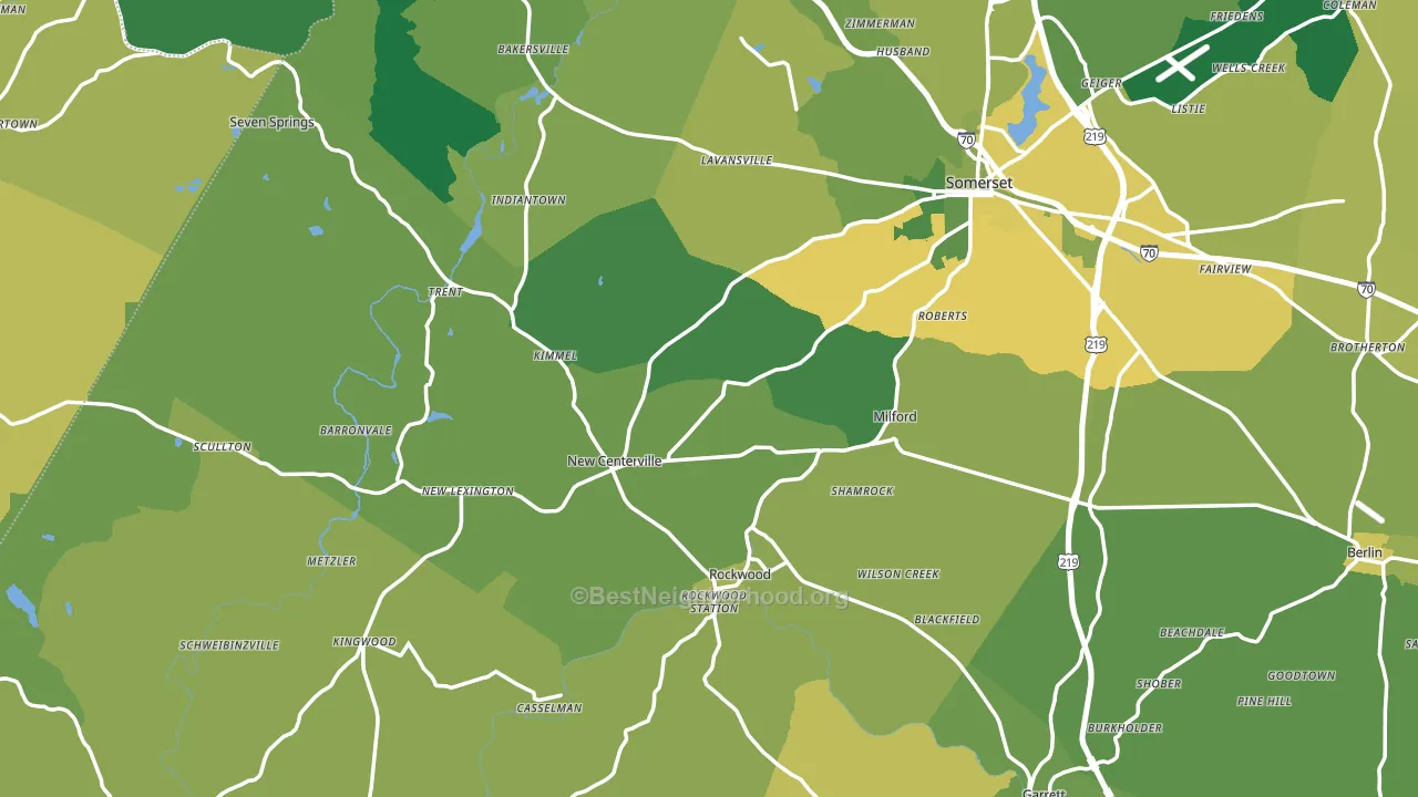 Fairhope, PA block-group voter-turnout map