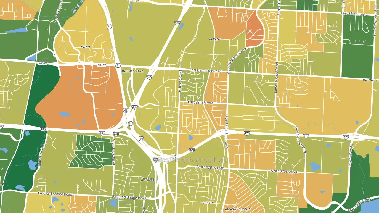 Fairlane, Kansas City, MO block-group voter-turnout map