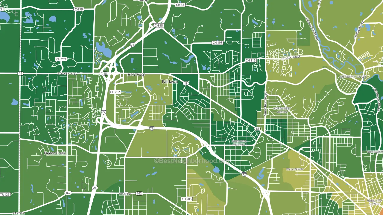 Fairlawn, OH block-group voter-turnout map