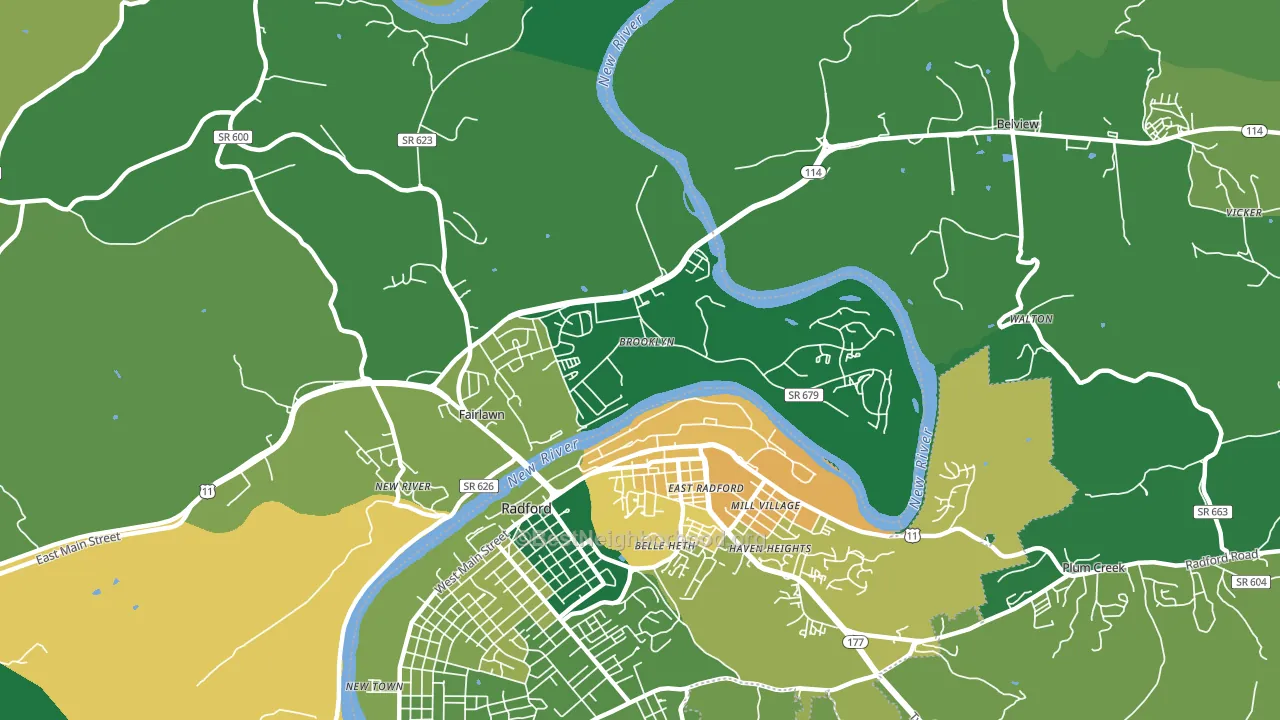 Fairlawn, VA block-group voter-turnout map
