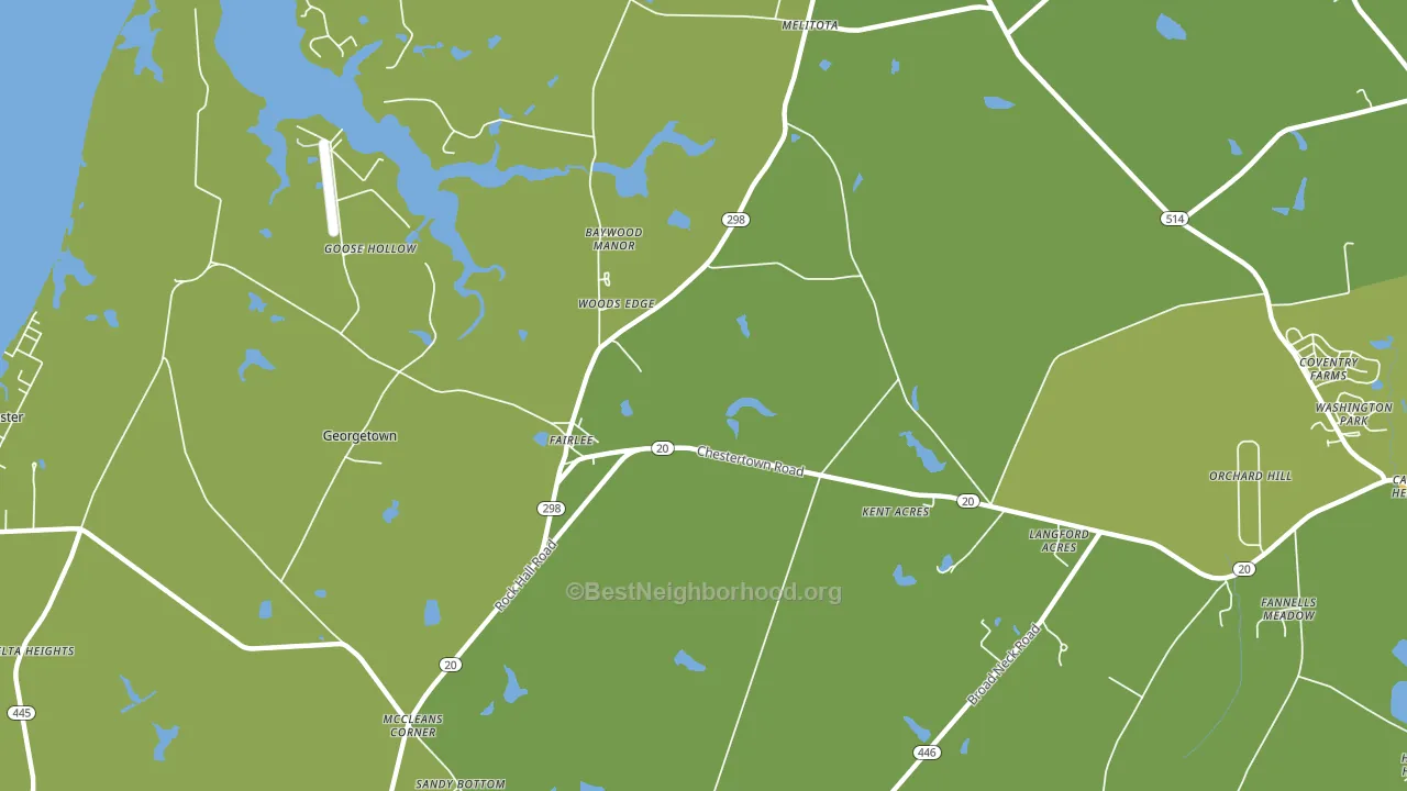 Fairlee, MD block-group voter-turnout map