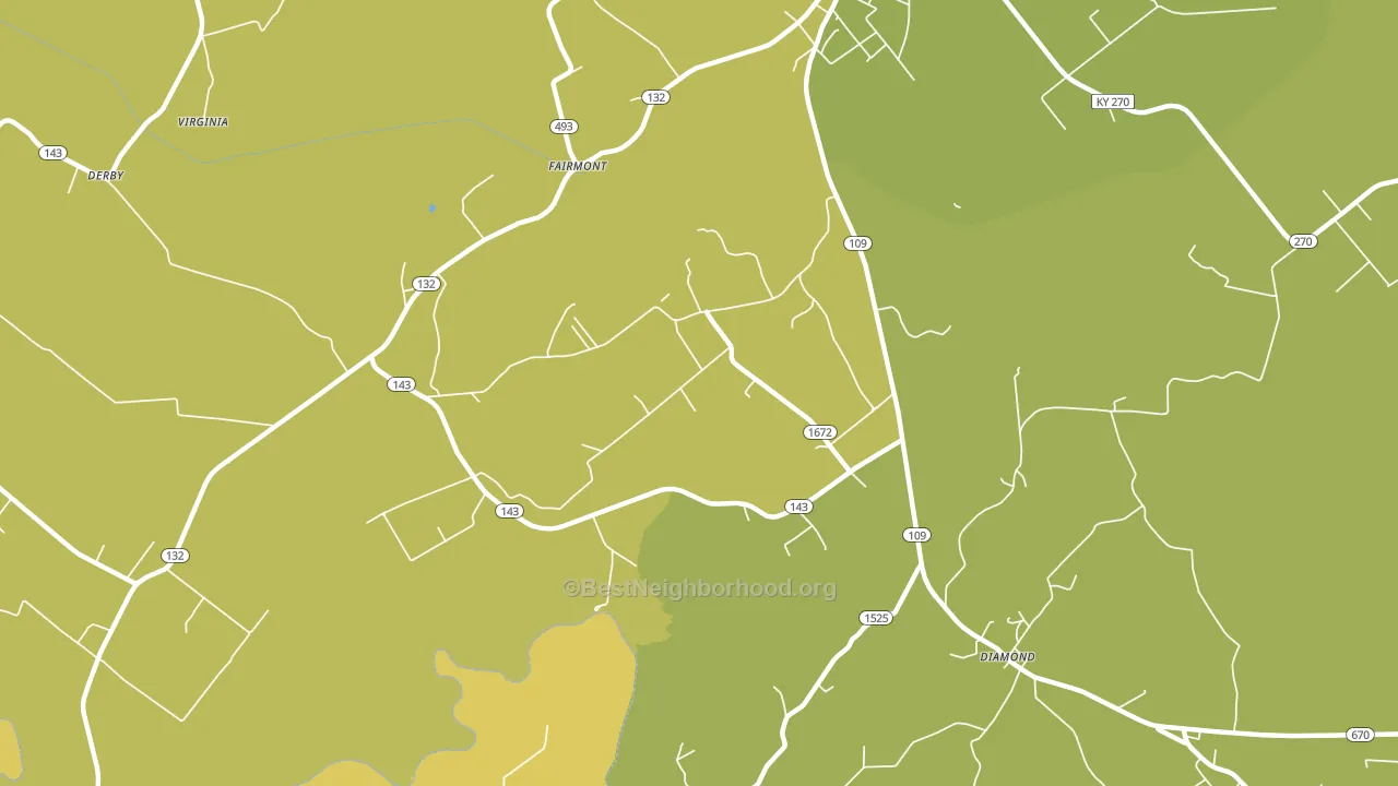 Fairmont, KY block-group voter-turnout map