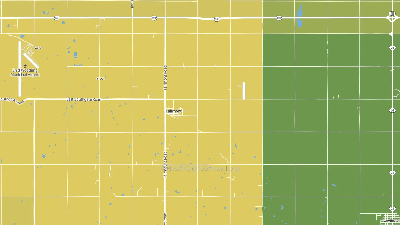 Fairmont, OK block-group voter-turnout map