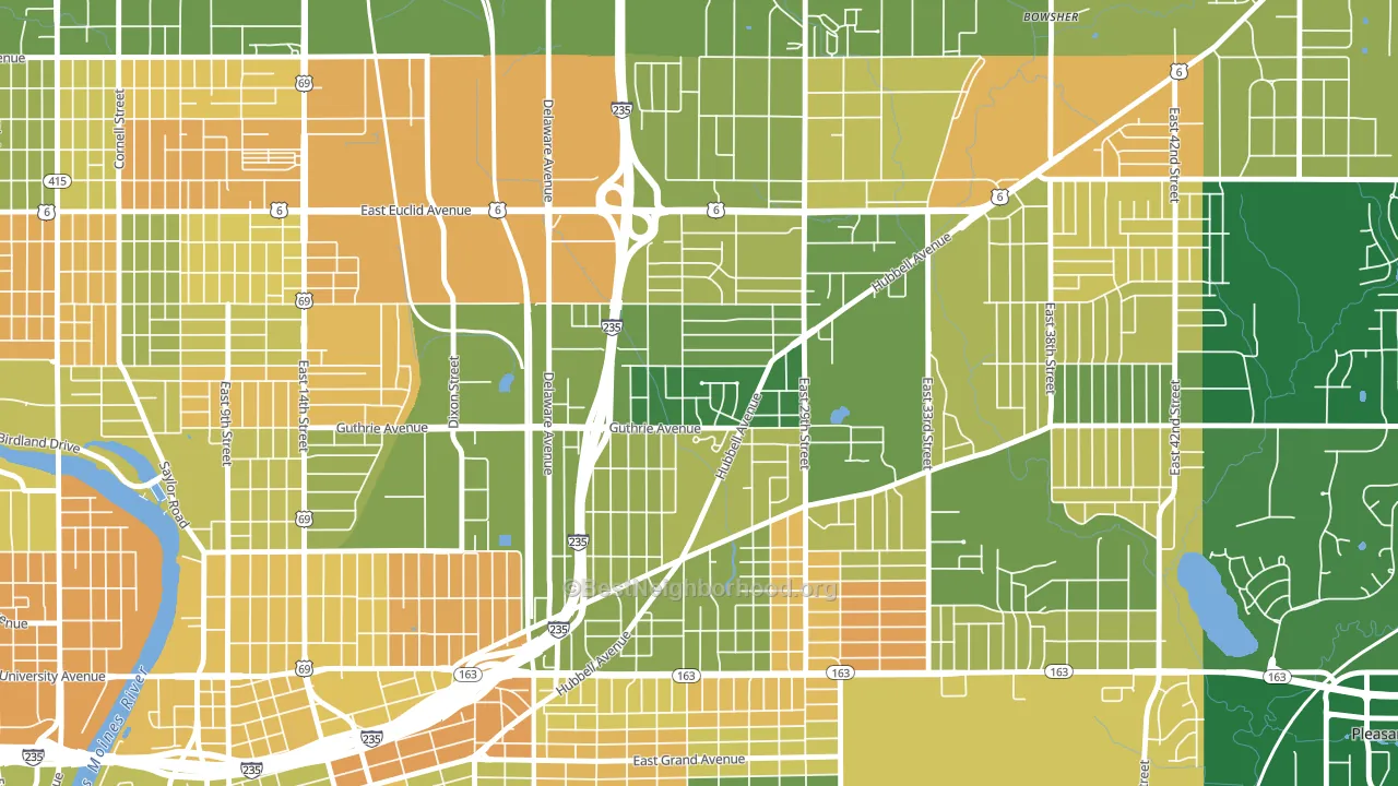 Fairmont Park, Des Moines, IA block-group voter-turnout map