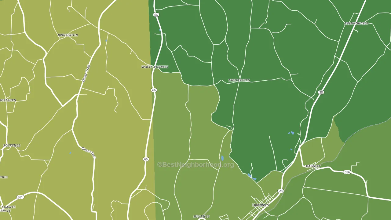 Fairmount City, PA block-group voter-turnout map