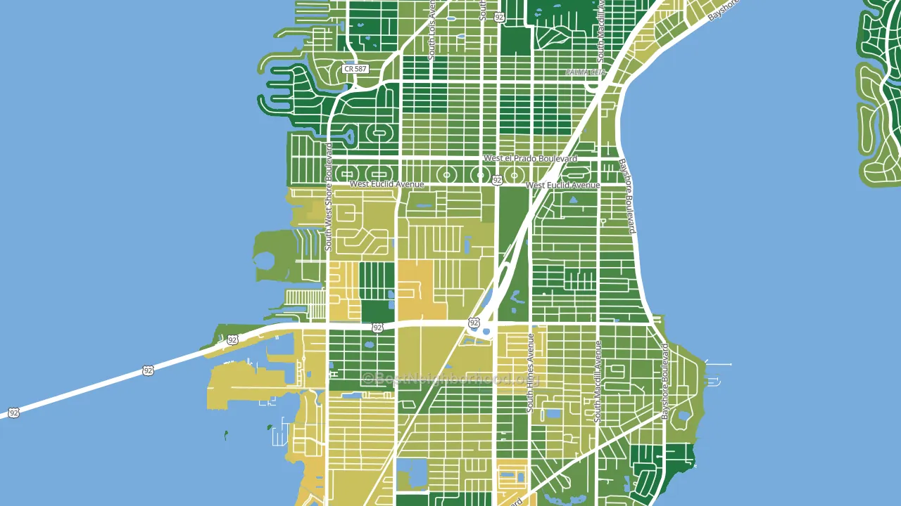 Fairoaks, Tampa, FL block-group voter-turnout map