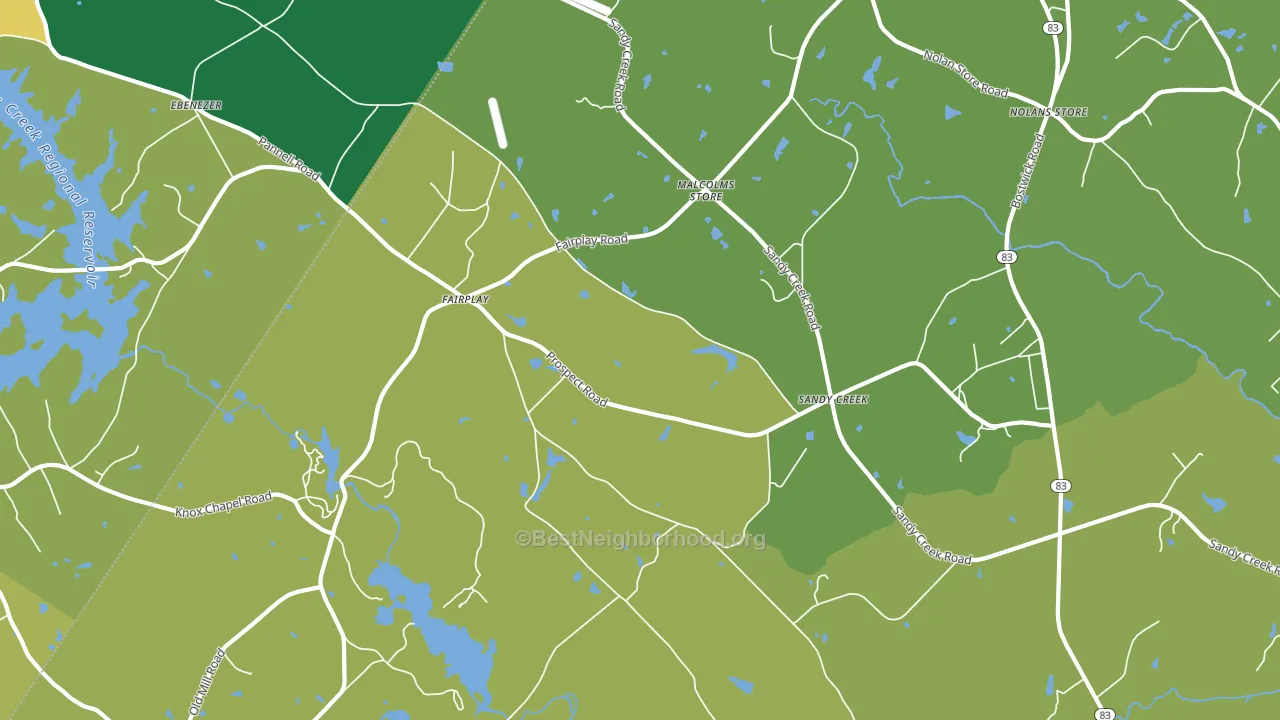 Fairplay, GA block-group voter-turnout map