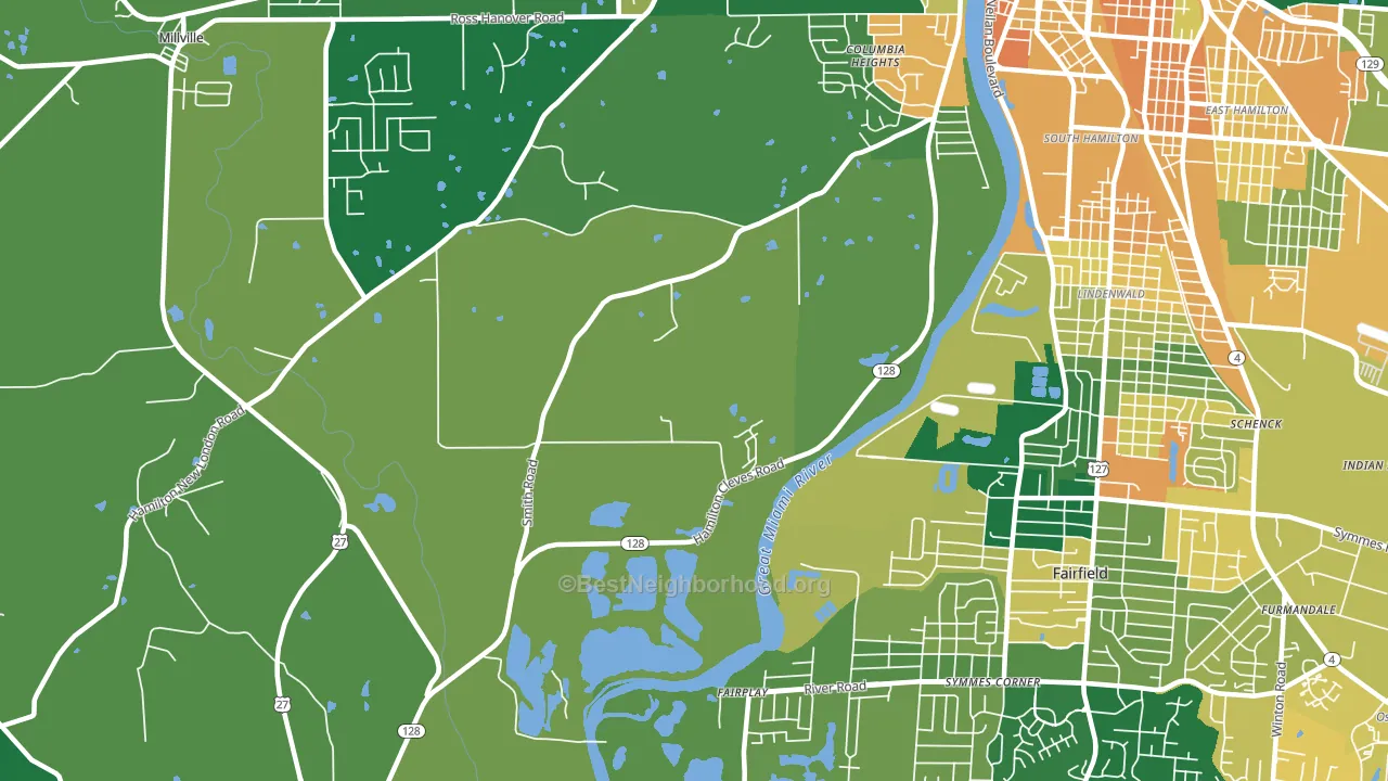 Fairplay, OH block-group voter-turnout map
