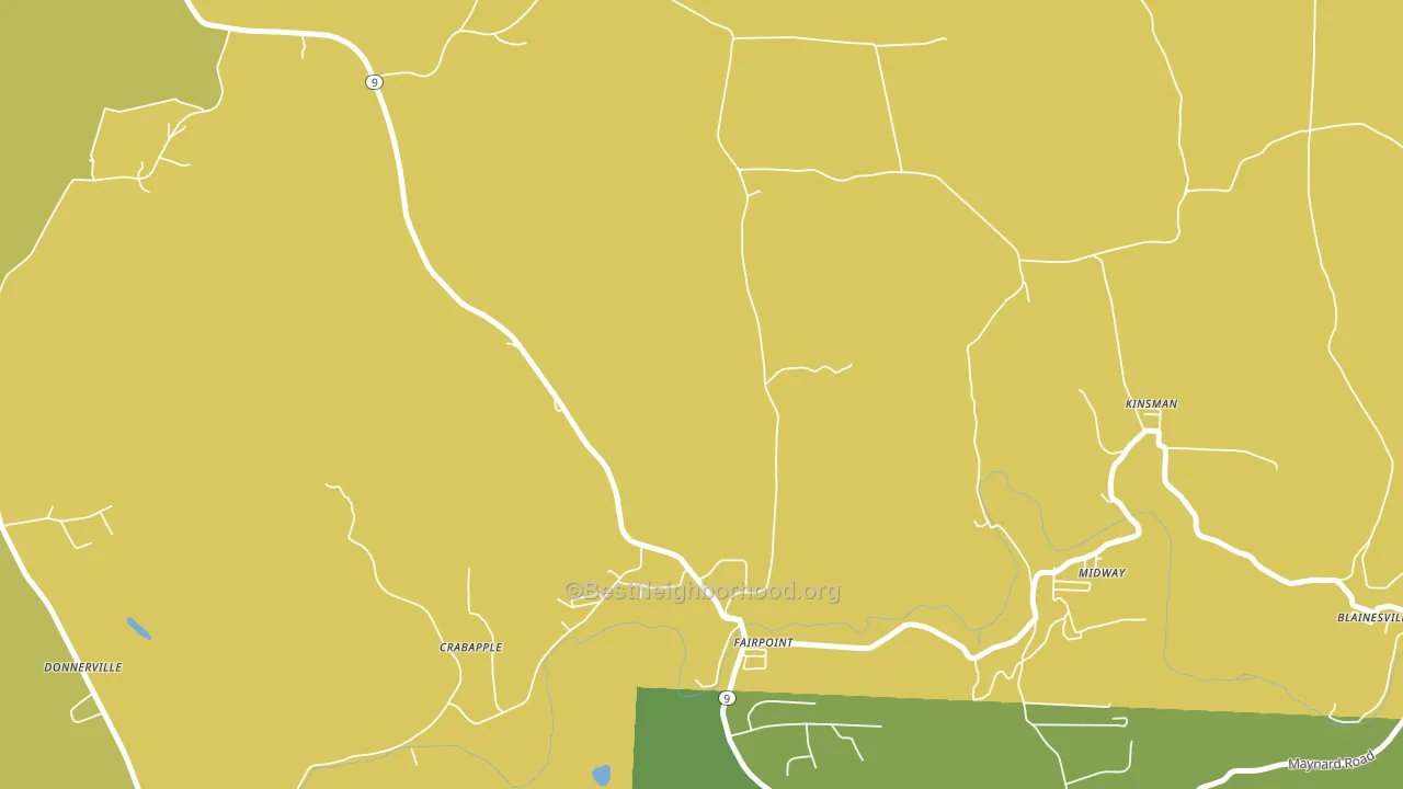 Fairpoint, OH block-group voter-turnout map