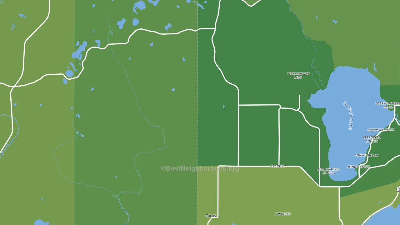 Fairport, MI block-group voter-turnout map