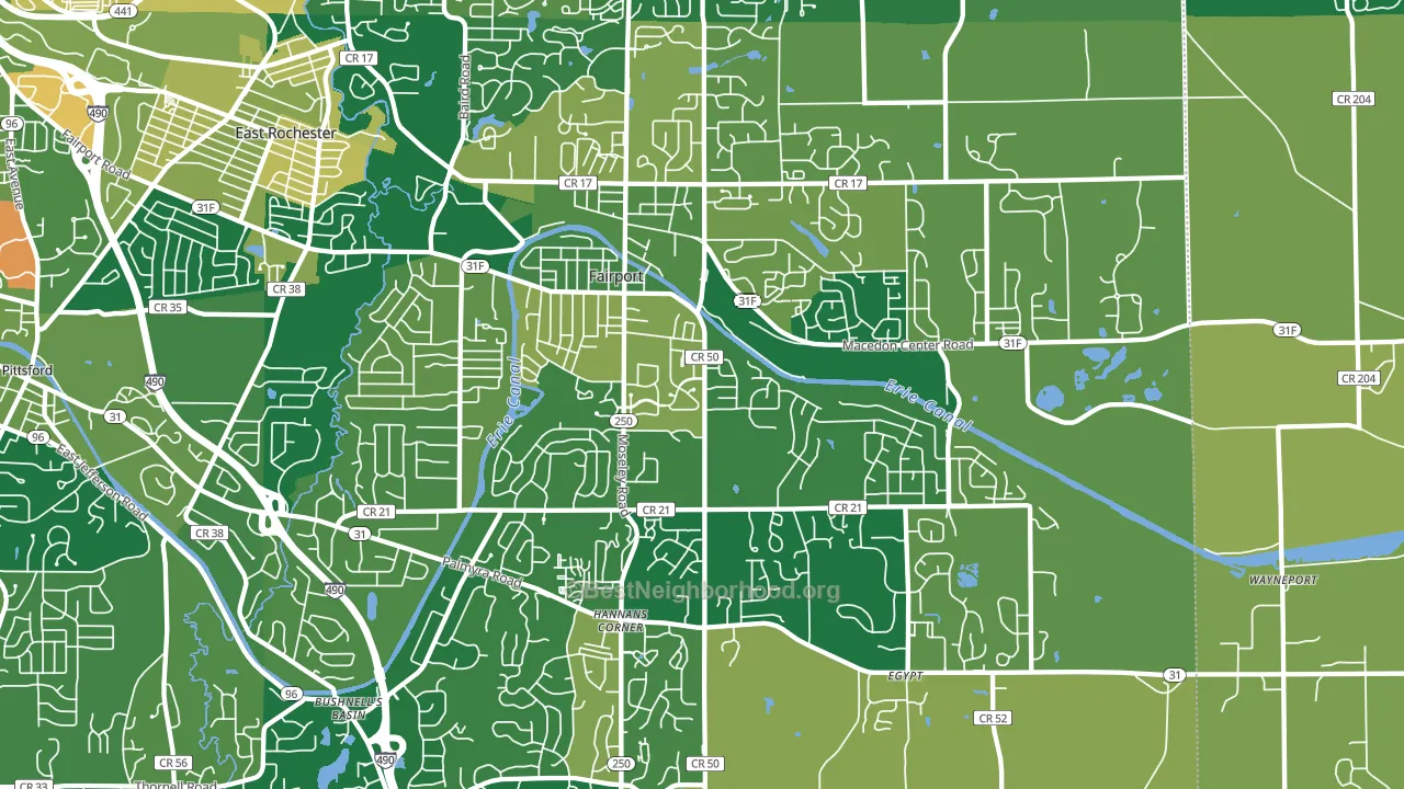 Fairport, NY block-group voter-turnout map