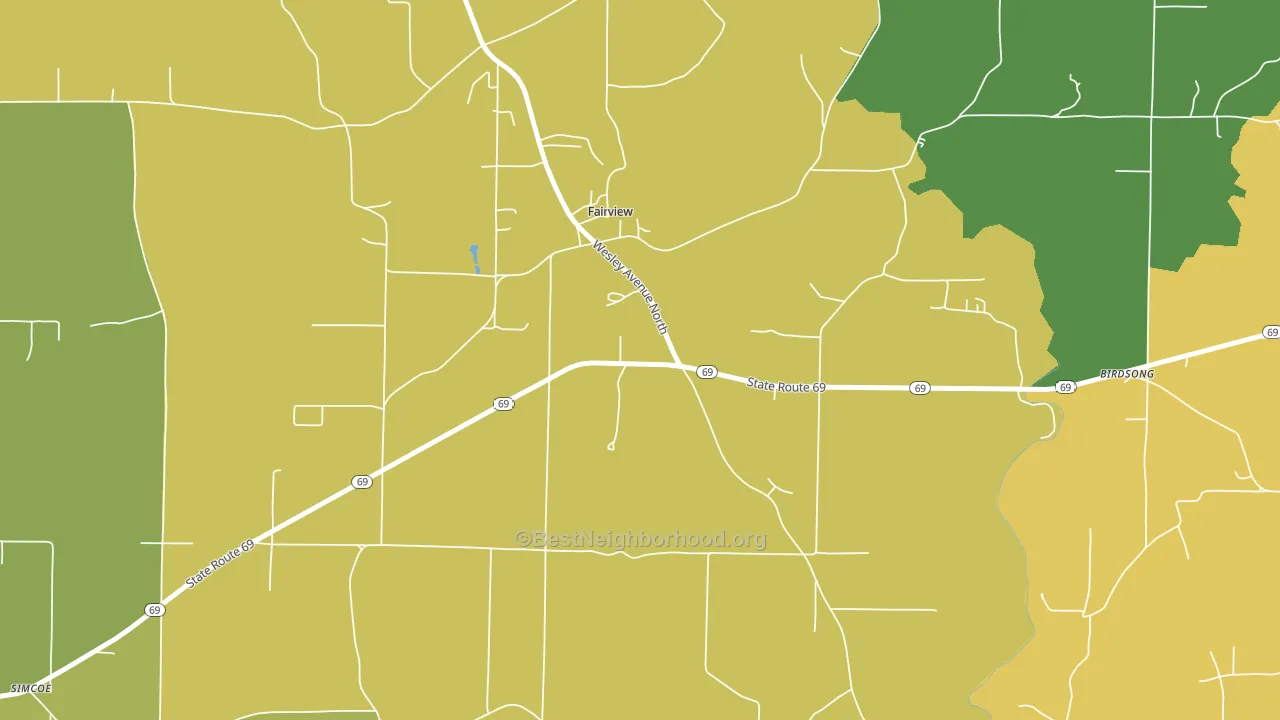 Fairview, AL block-group voter-turnout map
