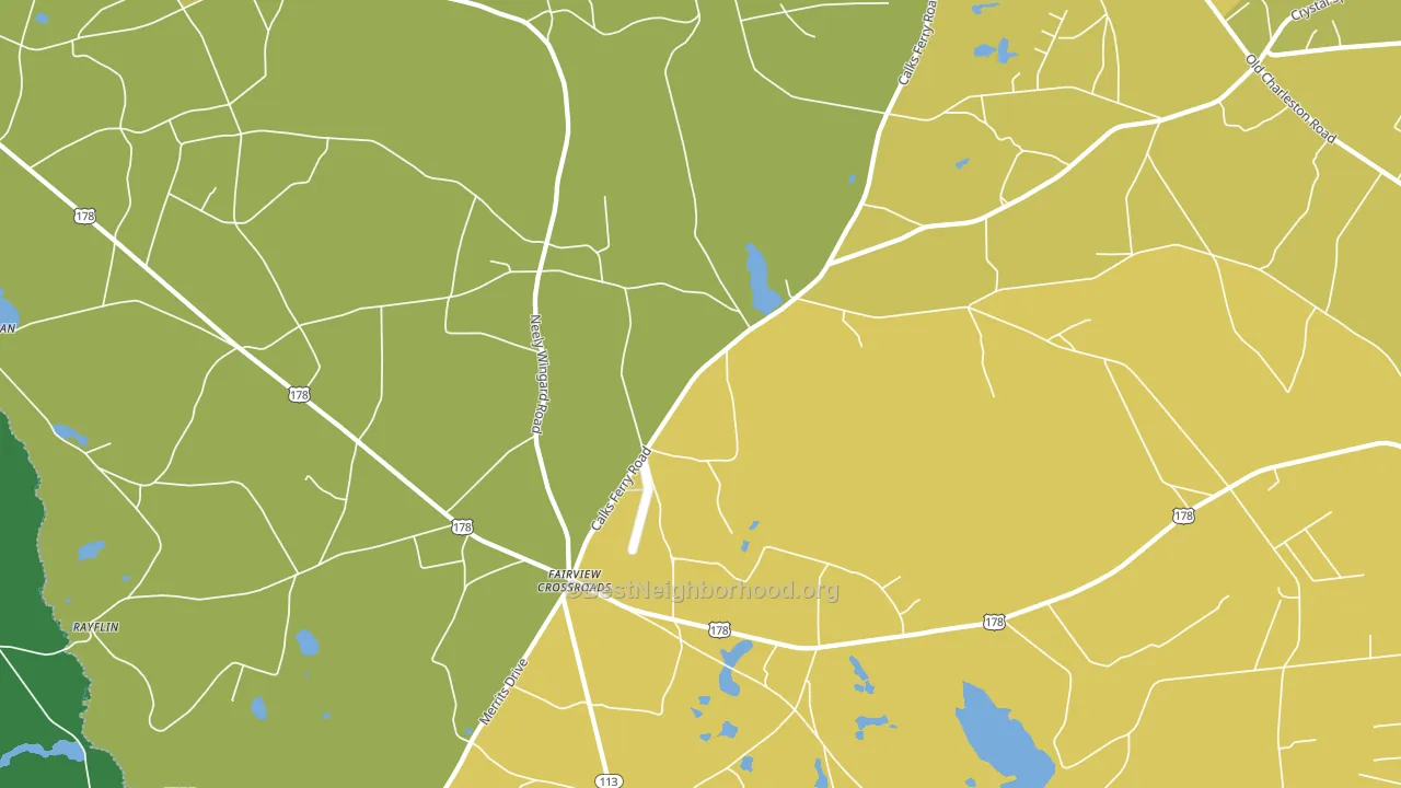 Fairview Crossroads, SC block-group voter-turnout map