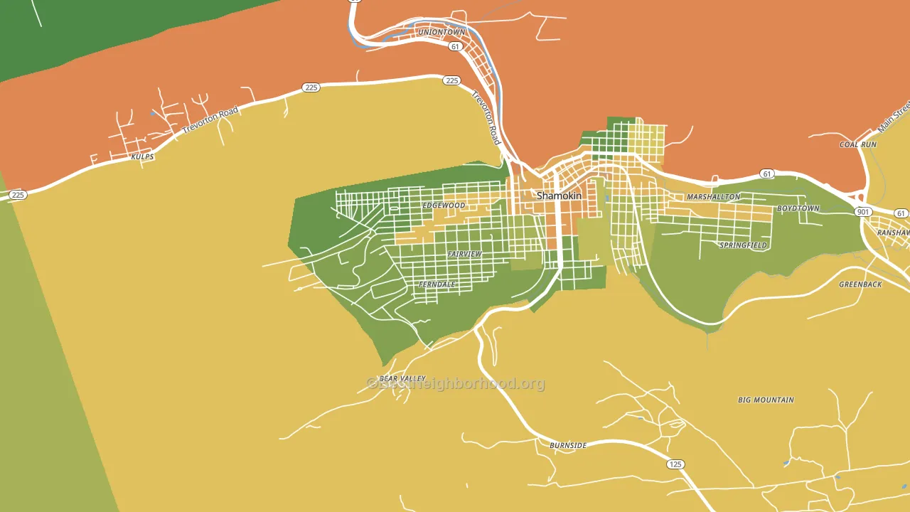 Fairview-Ferndale, PA block-group voter-turnout map