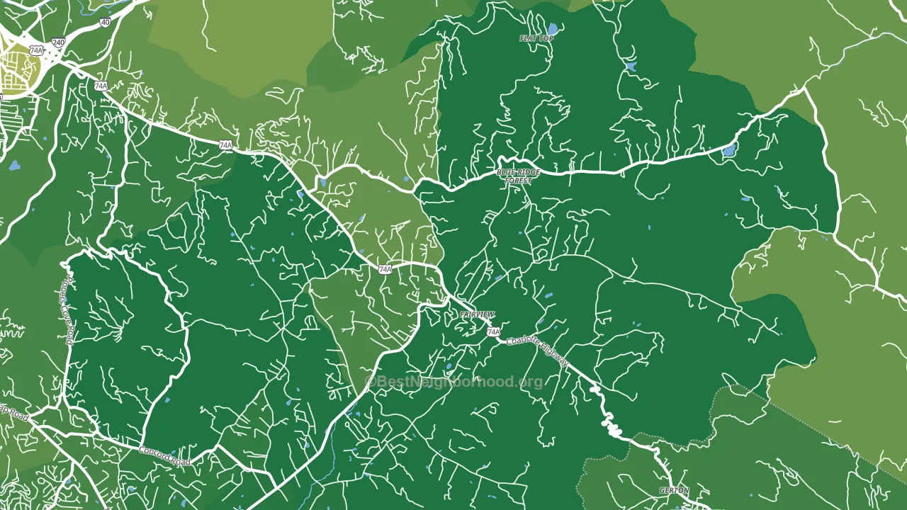 Fairview, NC block-group voter-turnout map